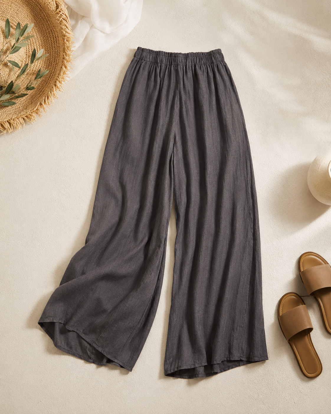 Aurelia Linen Wide-Leg Pants