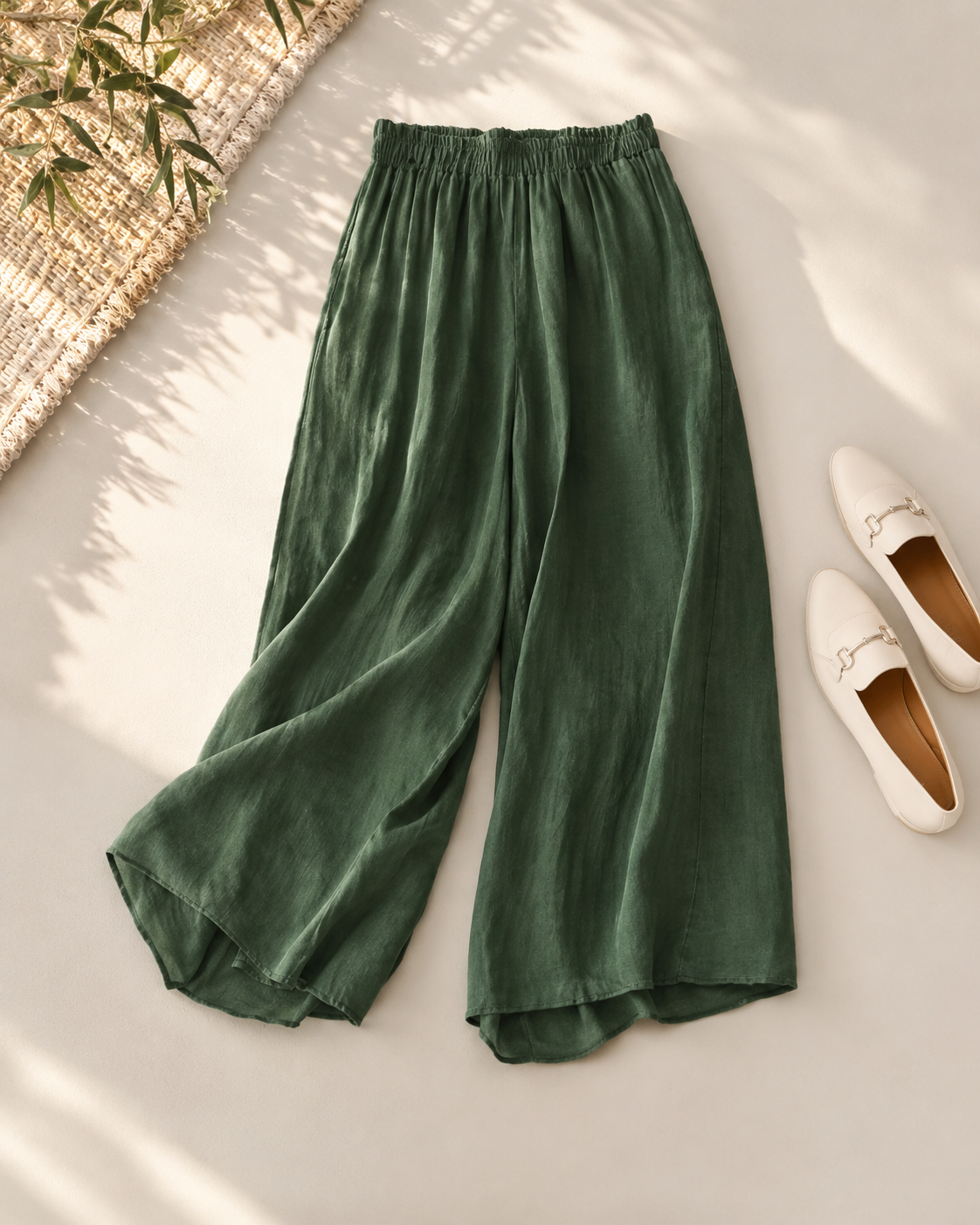 Aurelia Linen Wide-Leg Pants