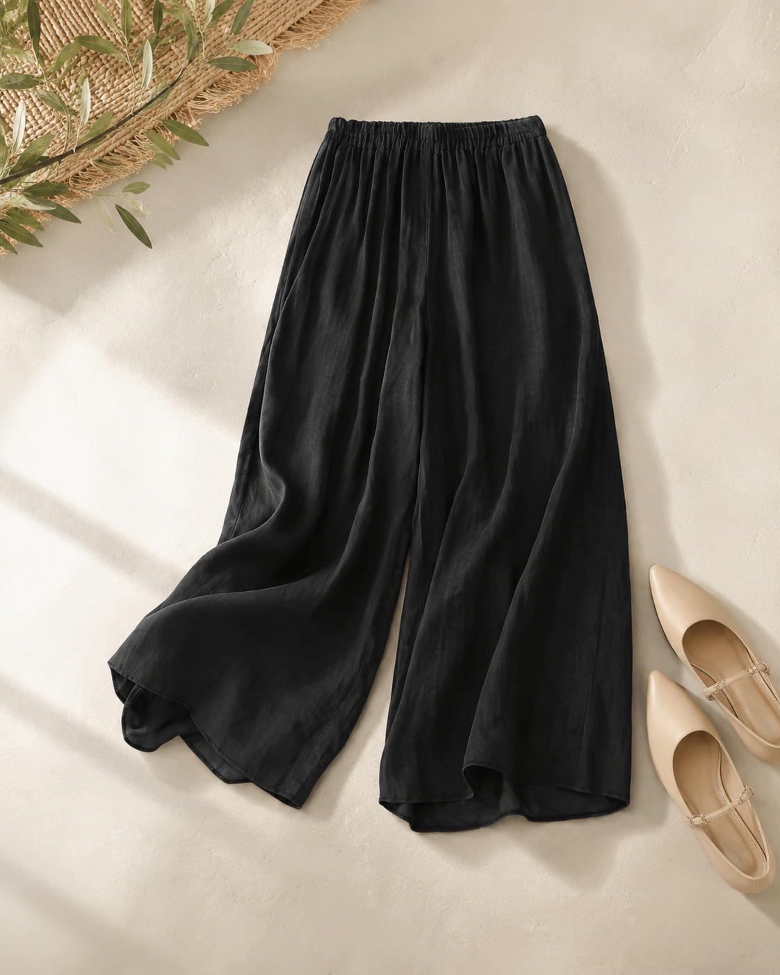 Aurelia Linen Wide-Leg Pants