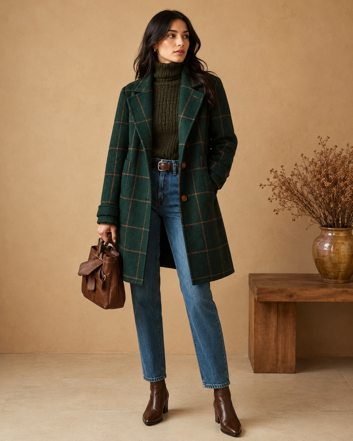 Coralie Heritage Checkered Coat