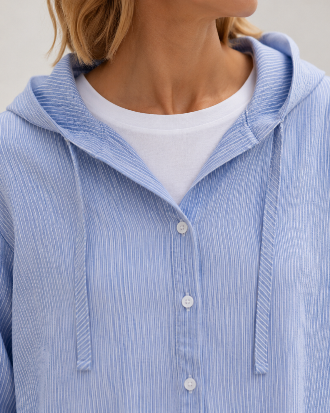 Nova Lightweight Linen Hooded Shirt