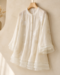 Elodie Embroidered Cotton Blouse