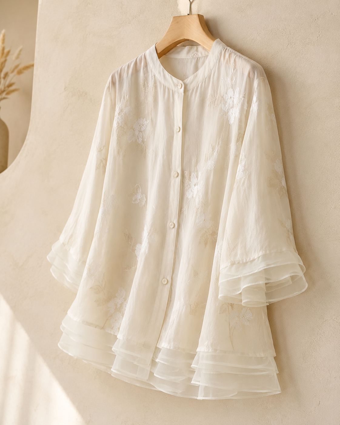 Elodie Embroidered Cotton Blouse