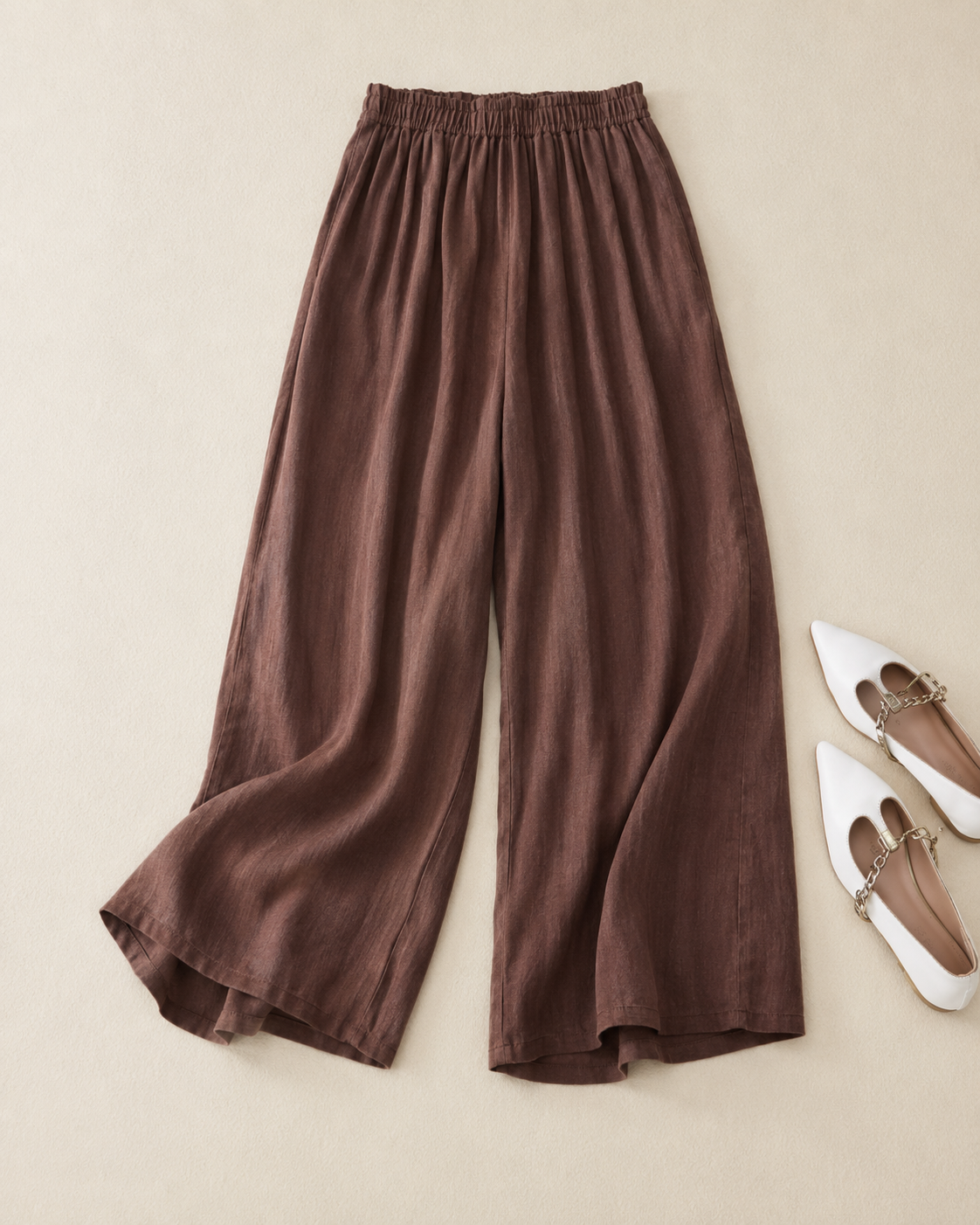 Aurelia Linen Wide-Leg Pants