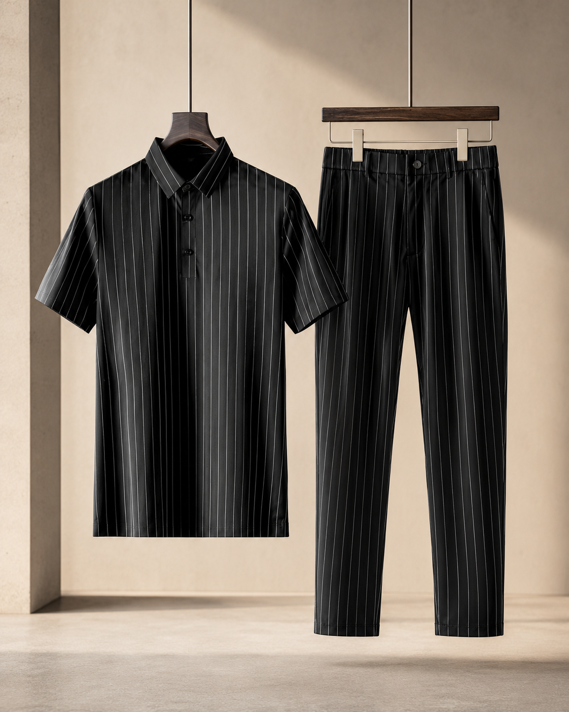 Valerio Pinstripe Two-Piece Set