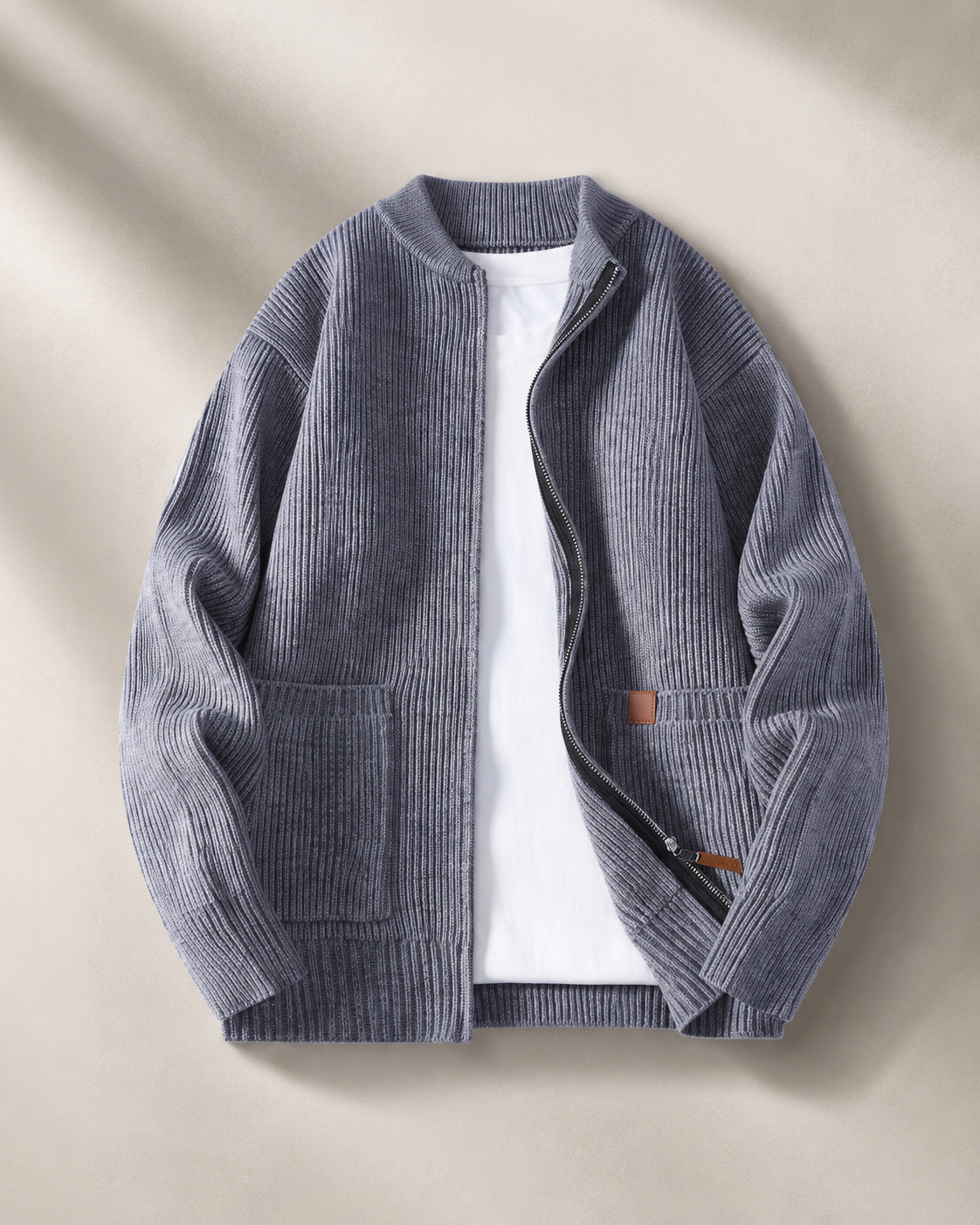 Harper Rib Knit Zip Jacket