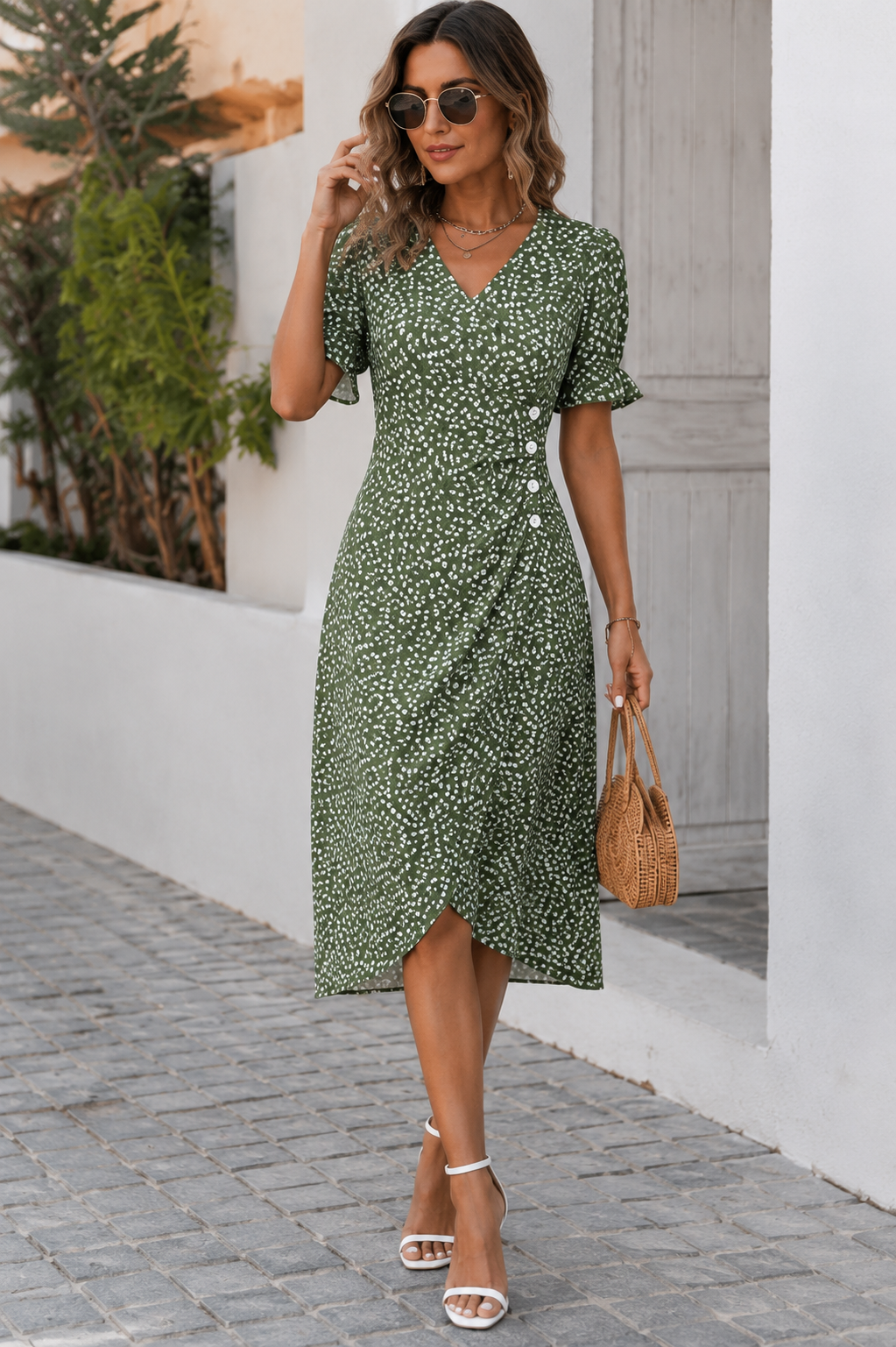 Willow Wrap Flow Midi Dress