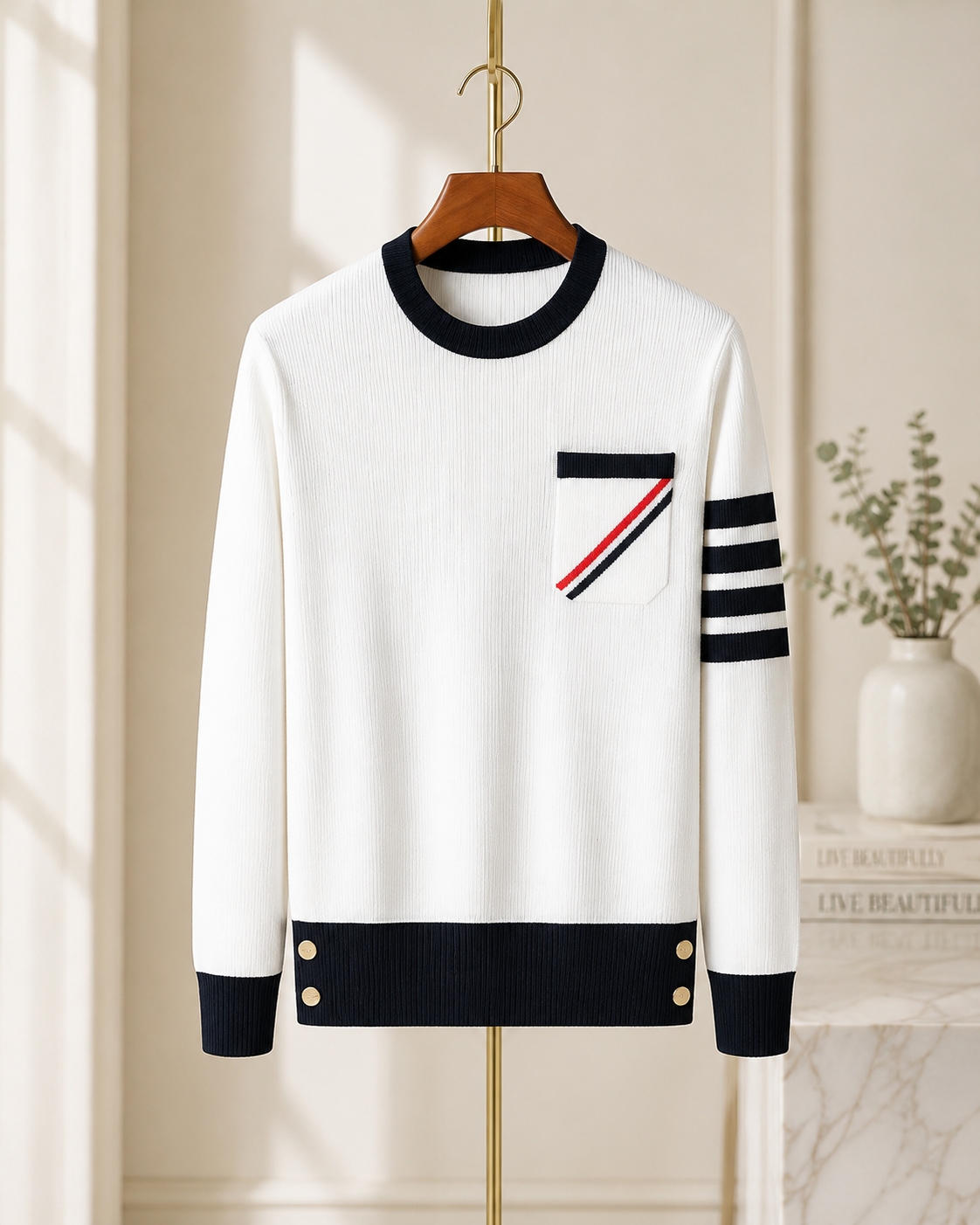 Mayfair Contrast Trim Knit Sweater