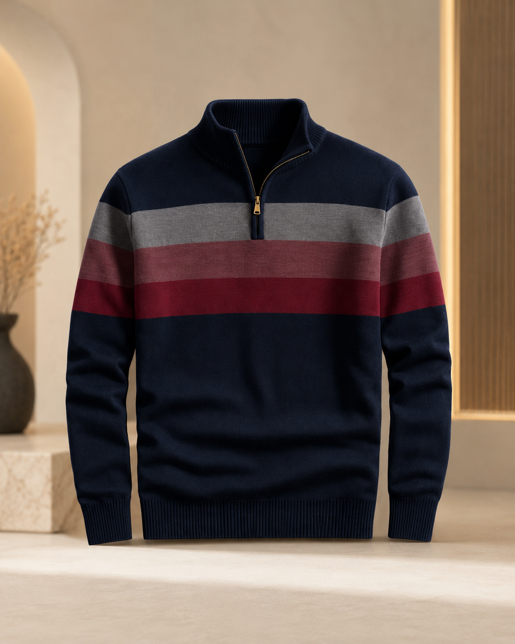 Kensington Stripe Half-Zip Pullover