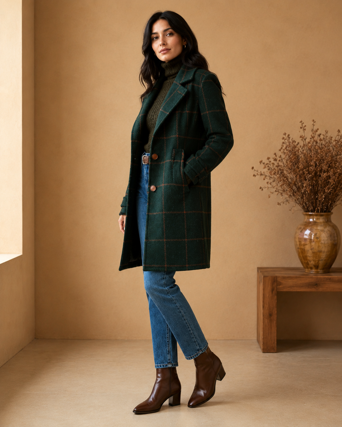 Coralie Heritage Checkered Coat