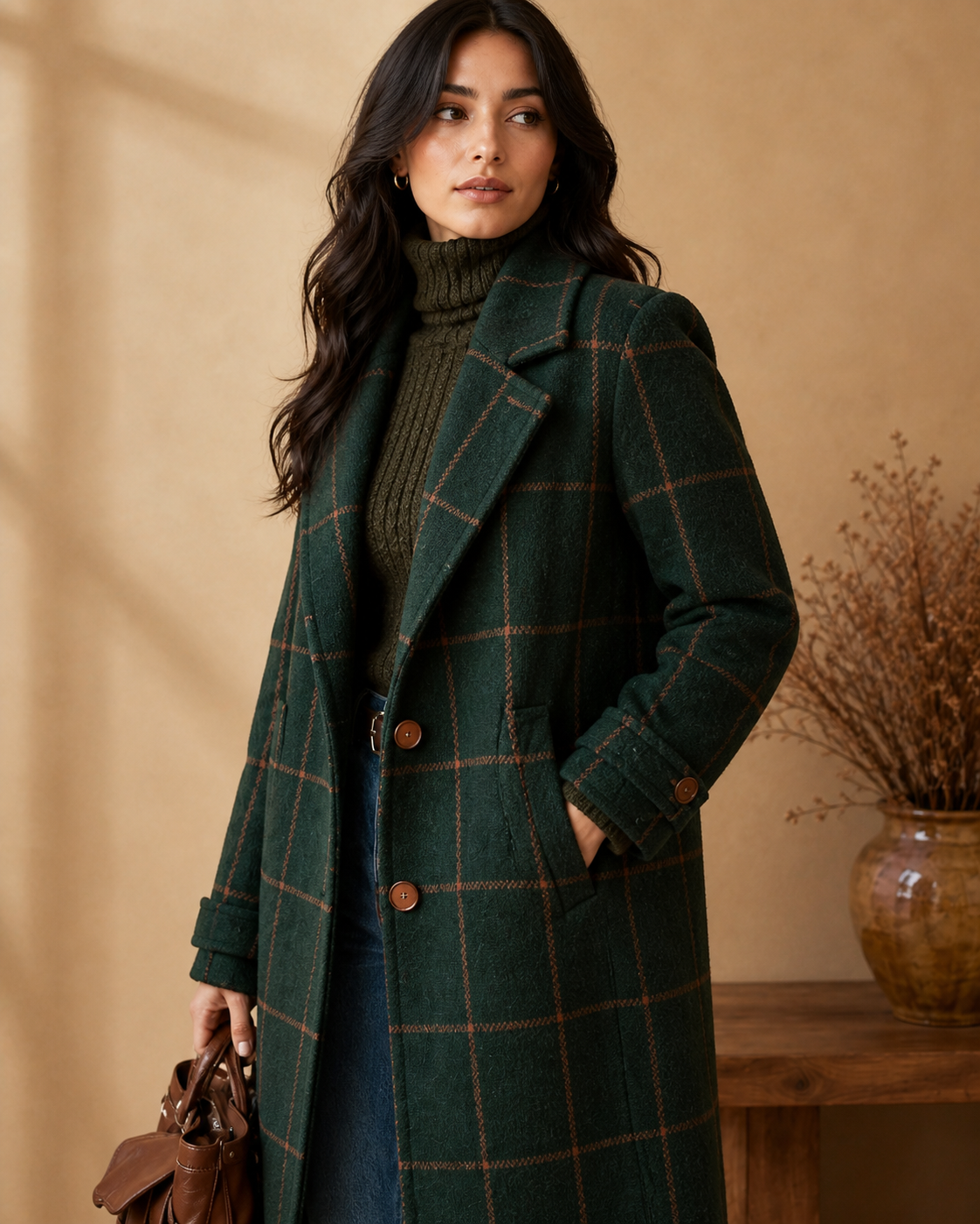 Coralie Heritage Checkered Coat
