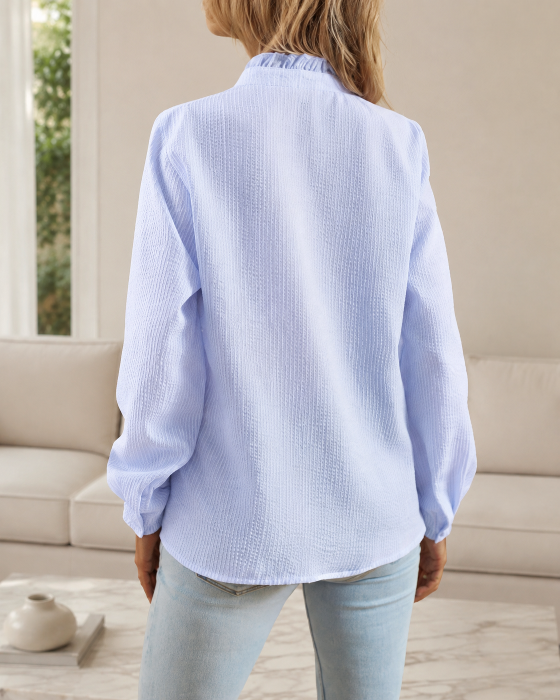 Aurora Ruffle Long Sleeve Shirt