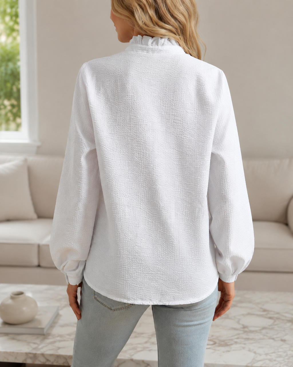 Aurora Ruffle Long Sleeve Shirt