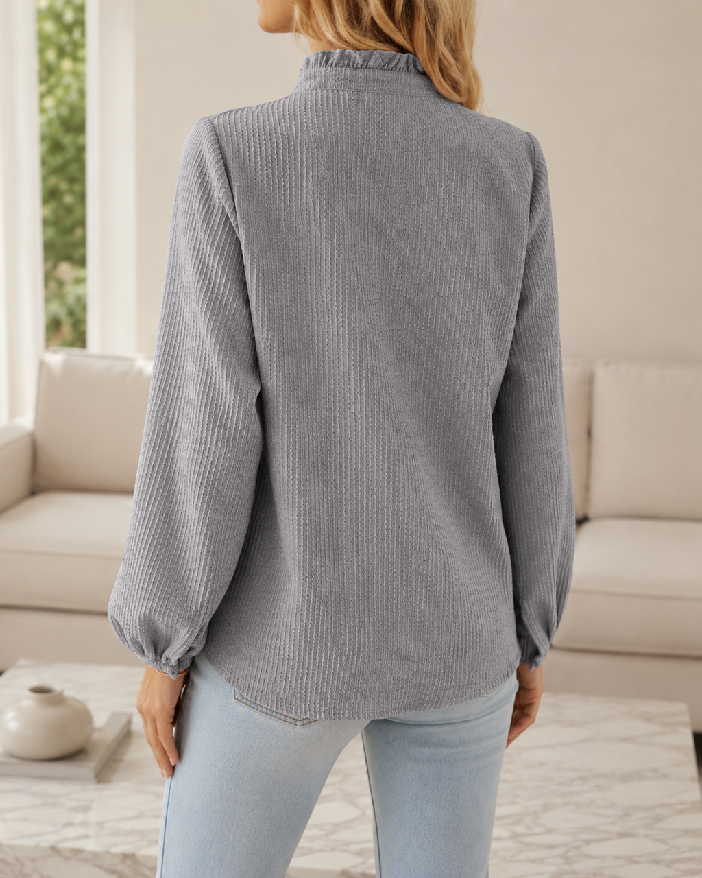Aurora Ruffle Long Sleeve Shirt
