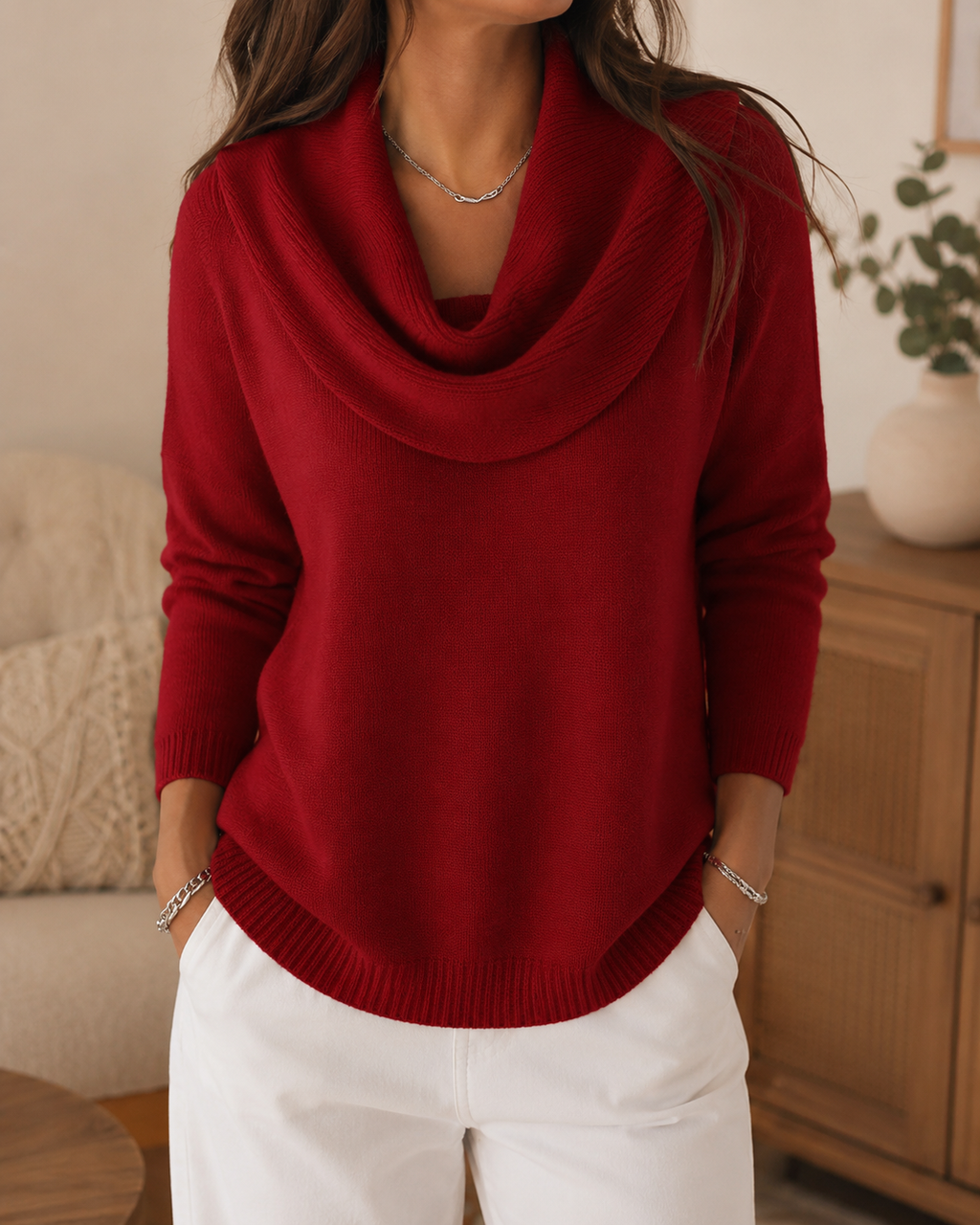 Aveline Soft Drape Neck Jumper