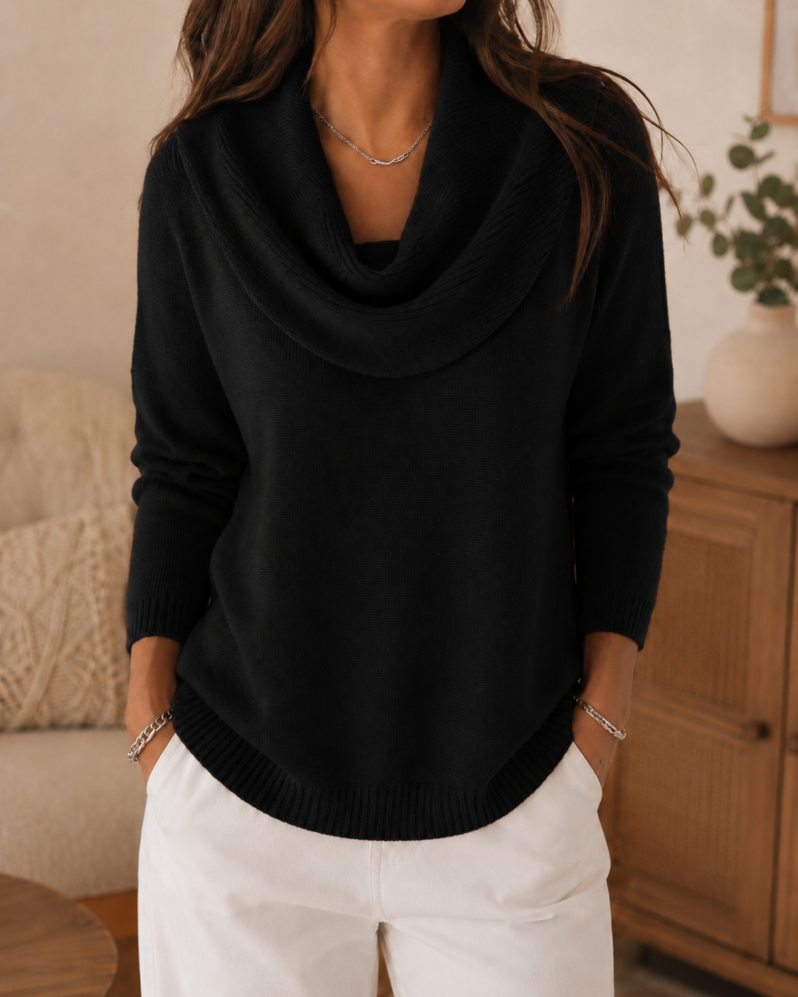 Aveline Soft Drape Neck Jumper