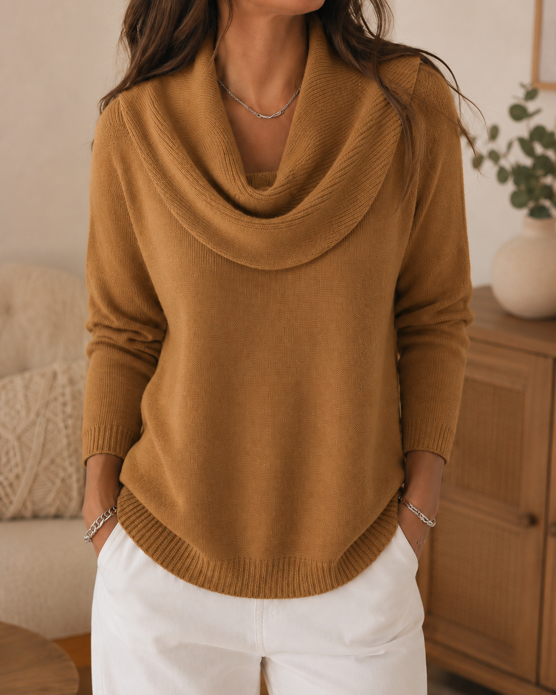 Aveline Soft Drape Neck Jumper