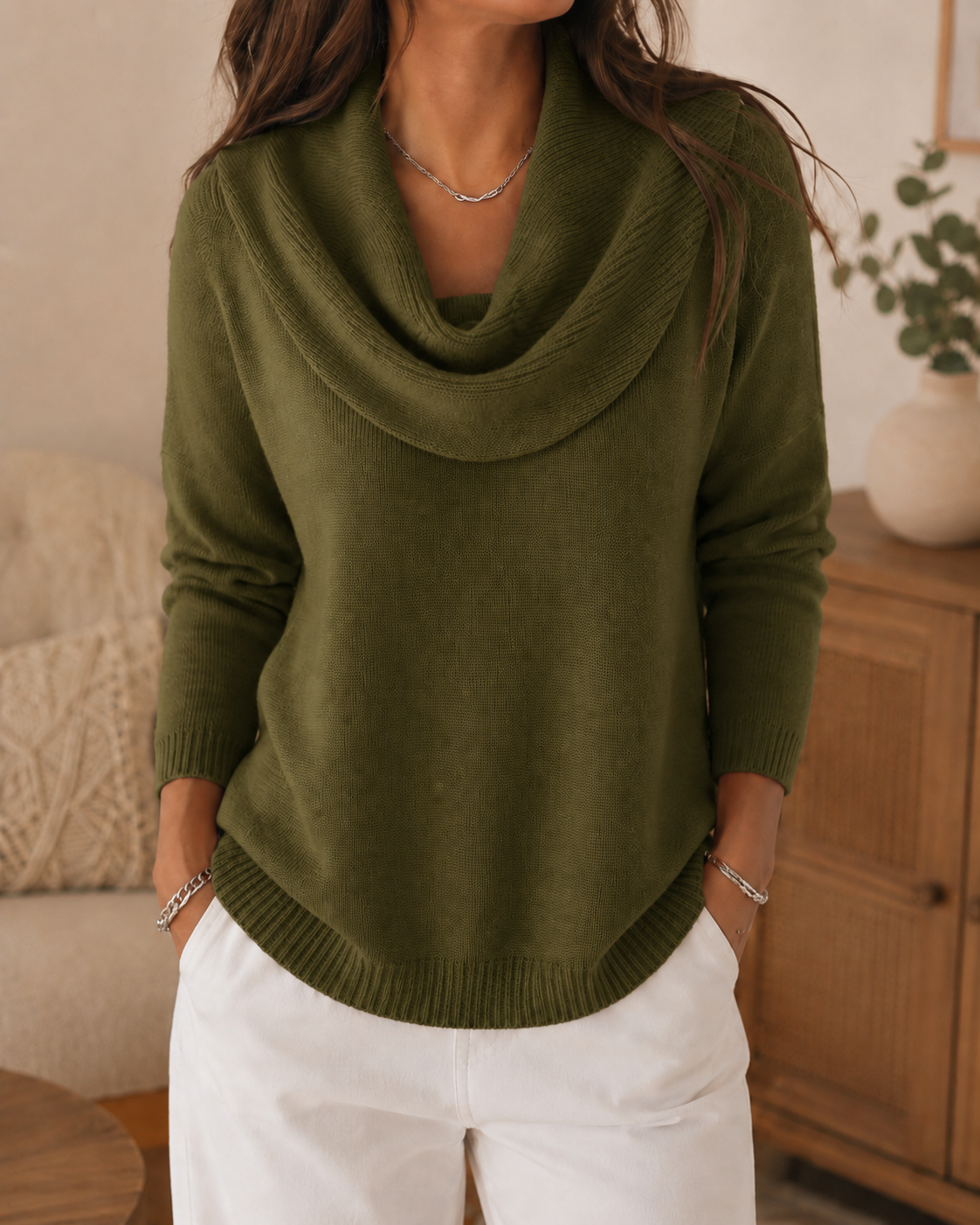 Aveline Soft Drape Neck Jumper