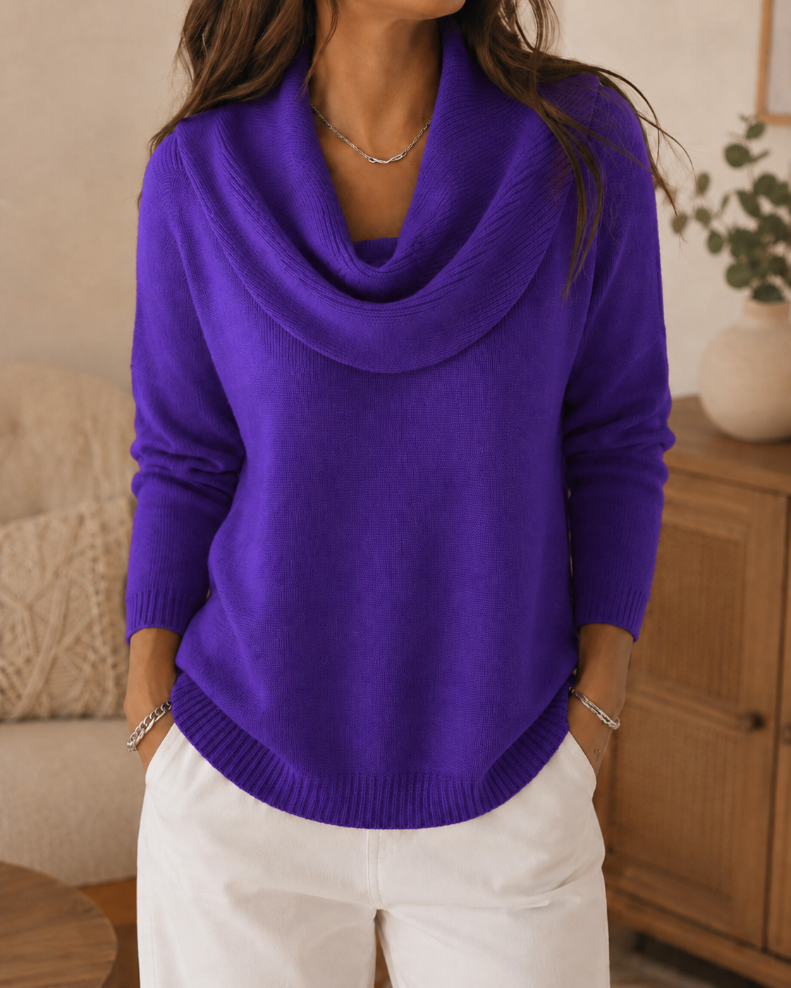 Aveline Soft Drape Neck Jumper