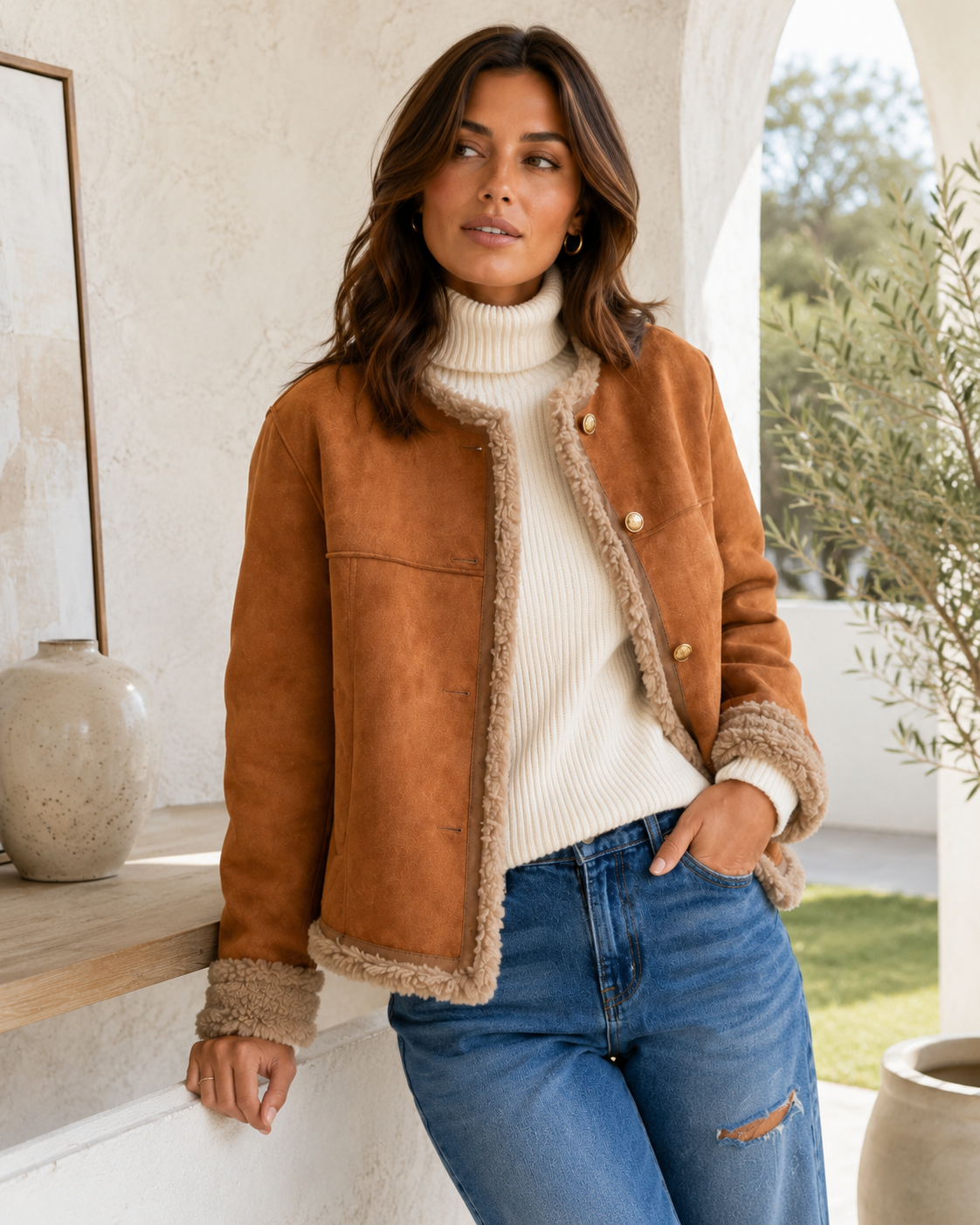 Ruby Cosy Shearling-Lined Jacket