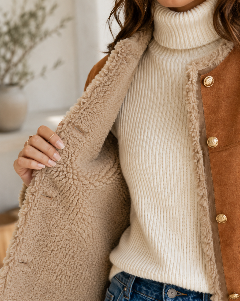 Ruby Cosy Shearling-Lined Jacket