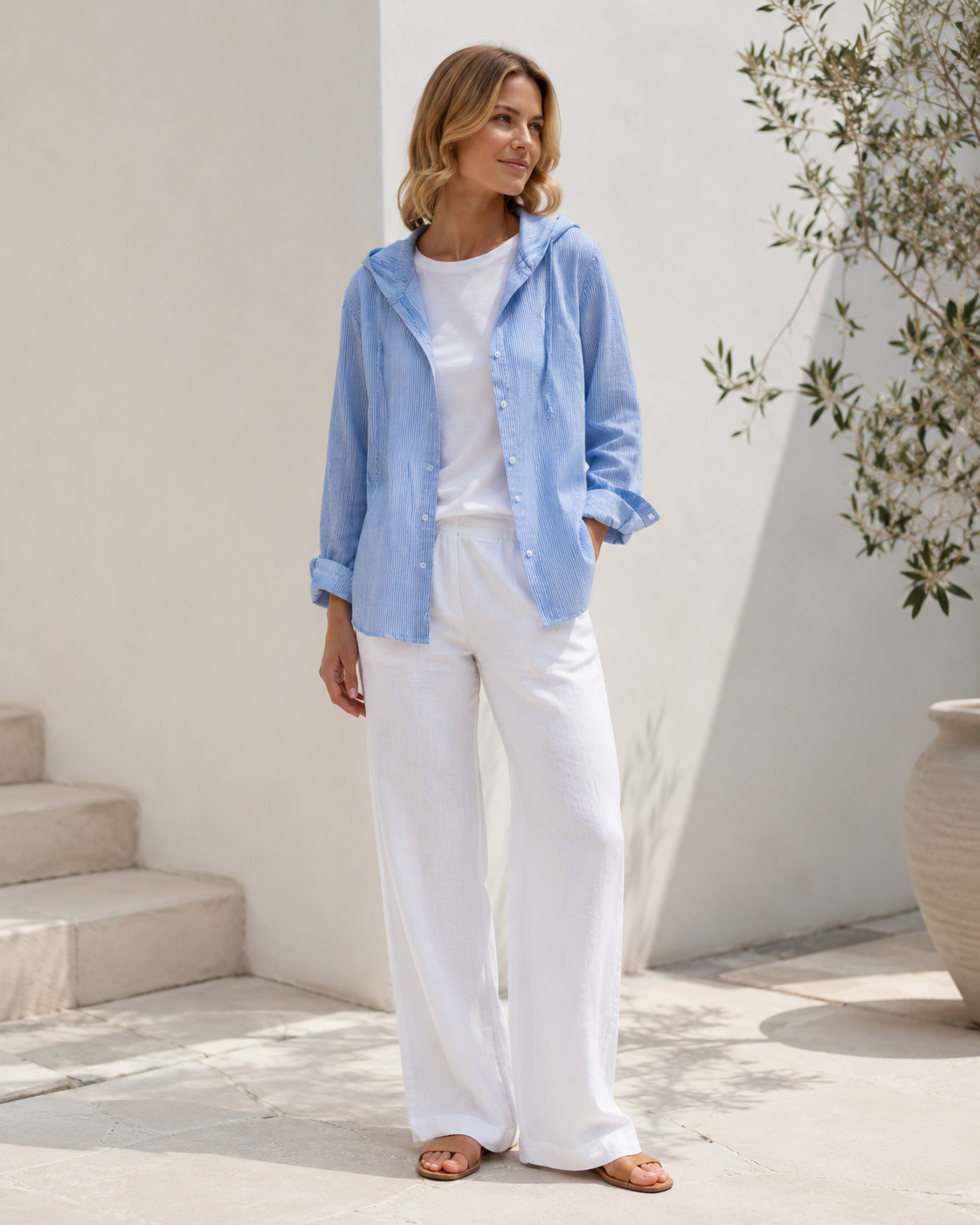 Nova Lightweight Linen Hooded Shirt