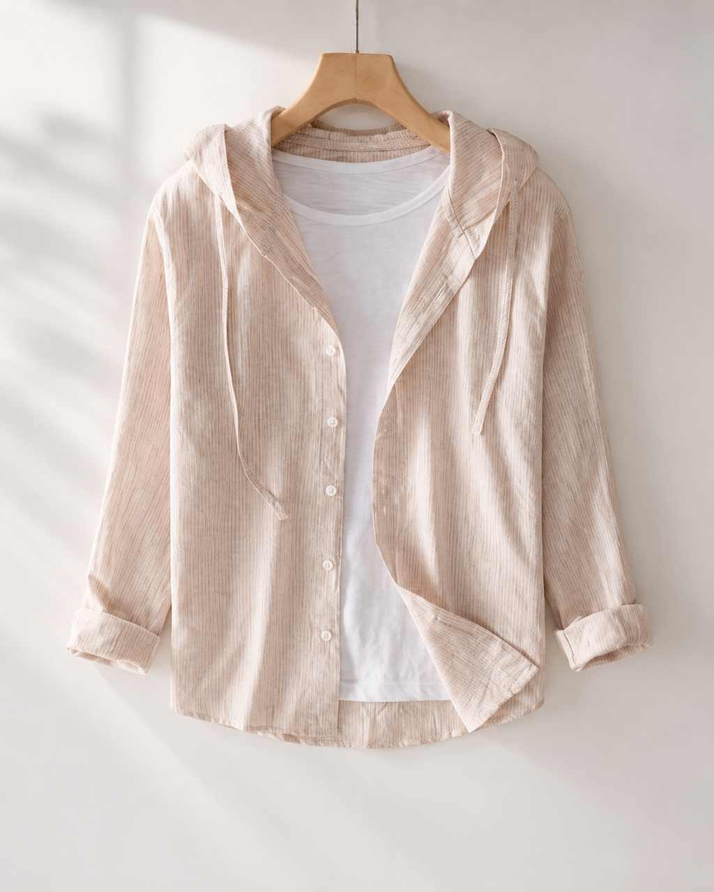 Nova Lightweight Linen Hooded Shirt
