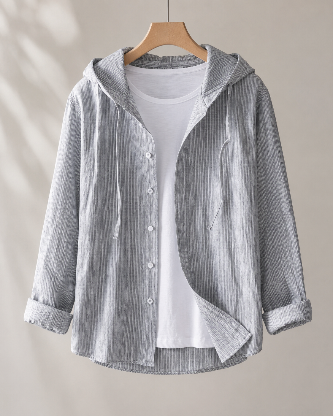 Nova Lightweight Linen Hooded Shirt