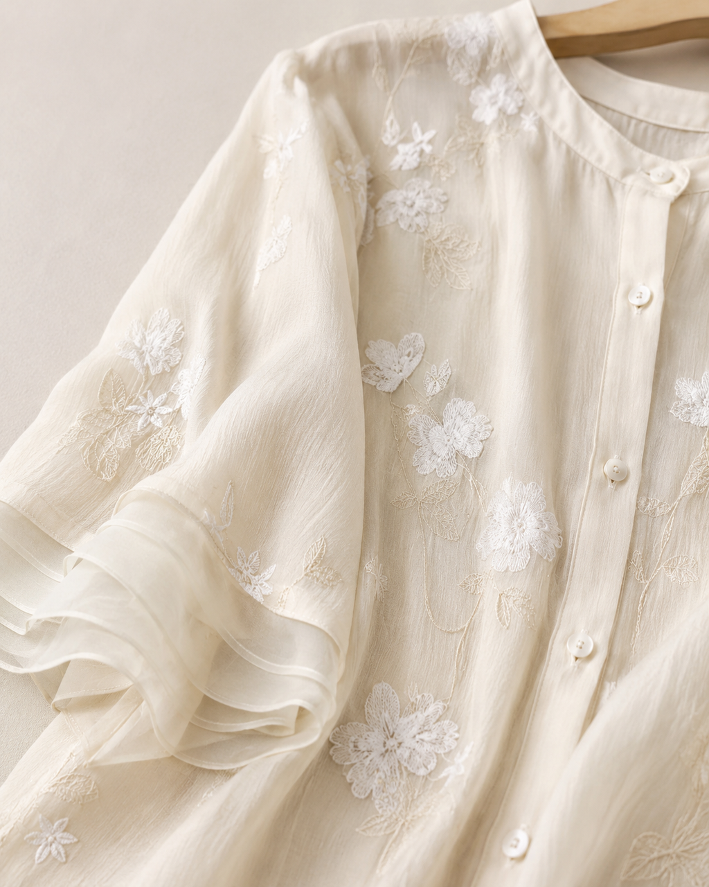 Elodie Embroidered Cotton Blouse