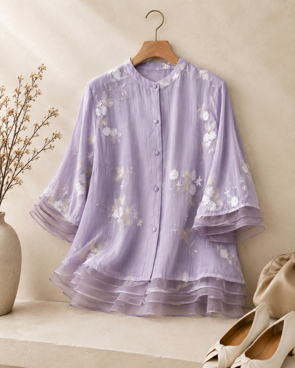 Elodie Embroidered Cotton Blouse