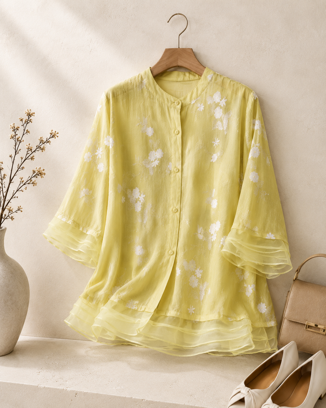 Elodie Embroidered Cotton Blouse