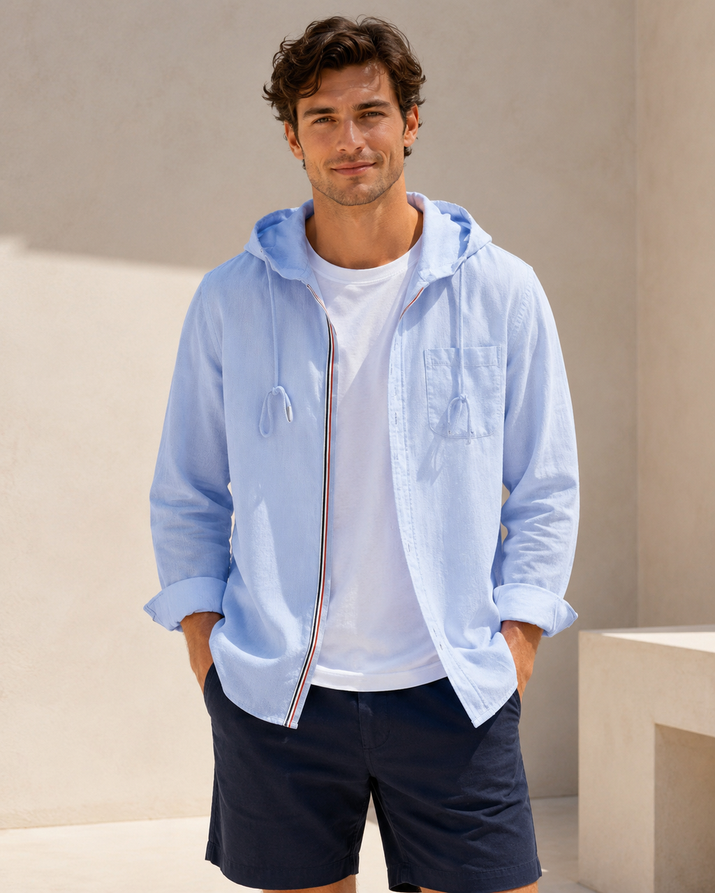 Noah Coastal Linen Hoodie