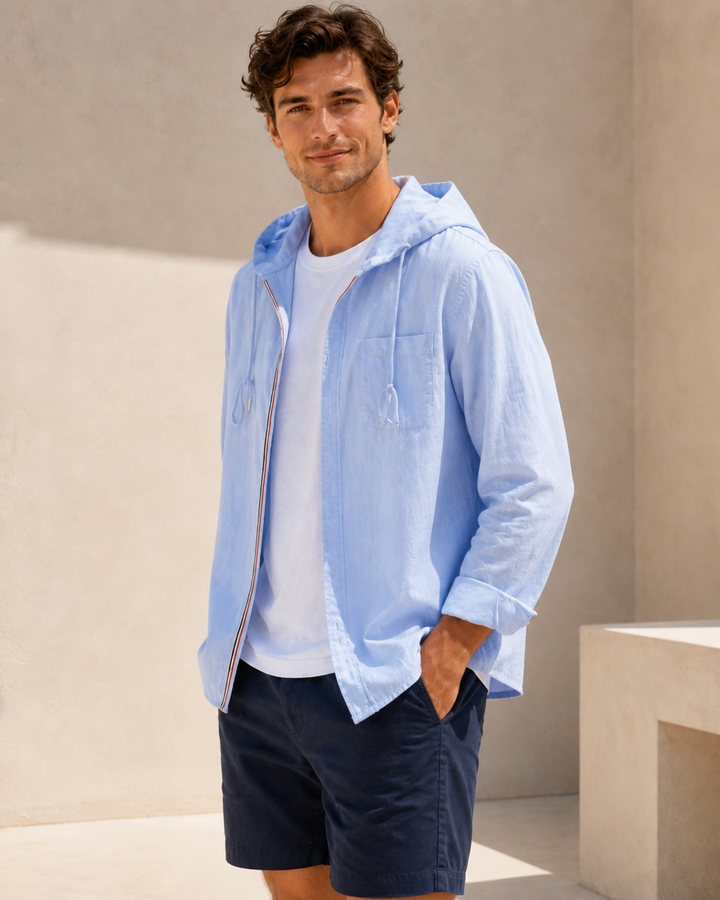 Noah Coastal Linen Hoodie