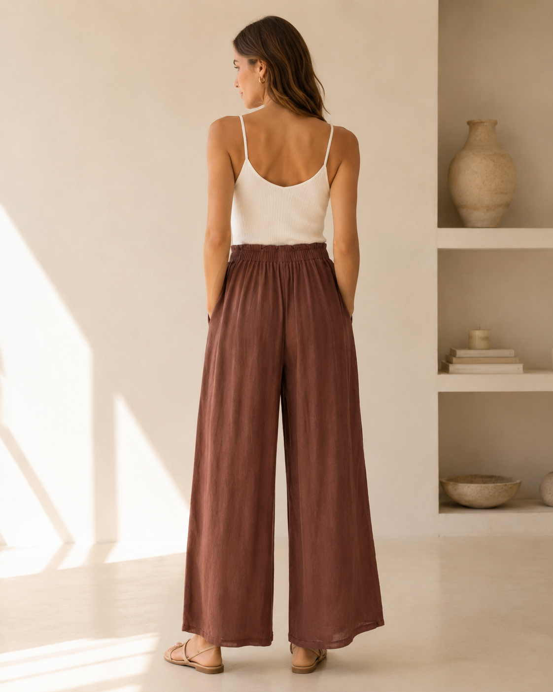 Aurelia Linen Wide-Leg Pants
