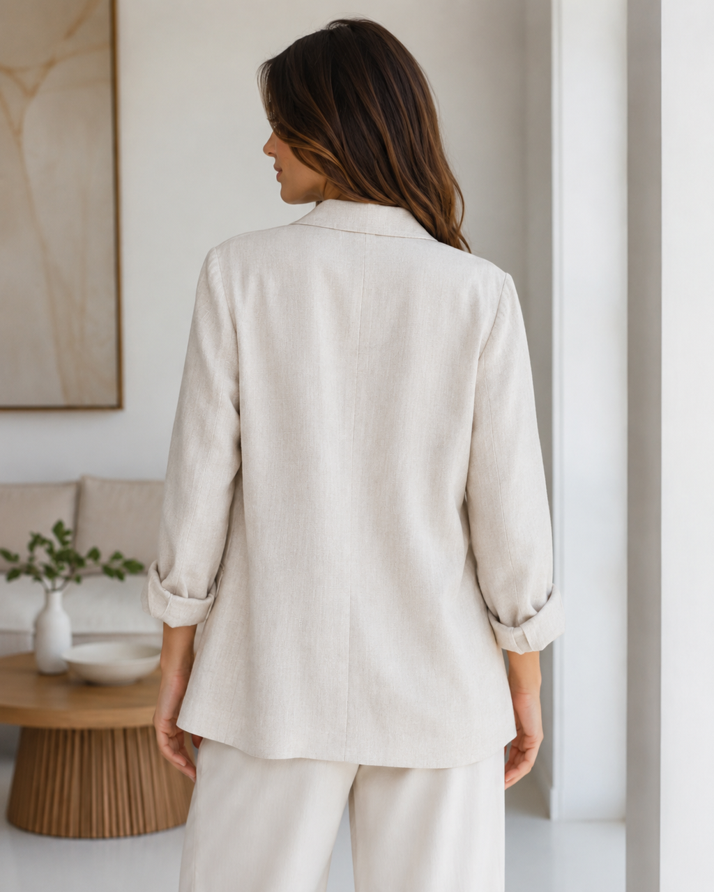 Aurelia Linen Tailored Blazer