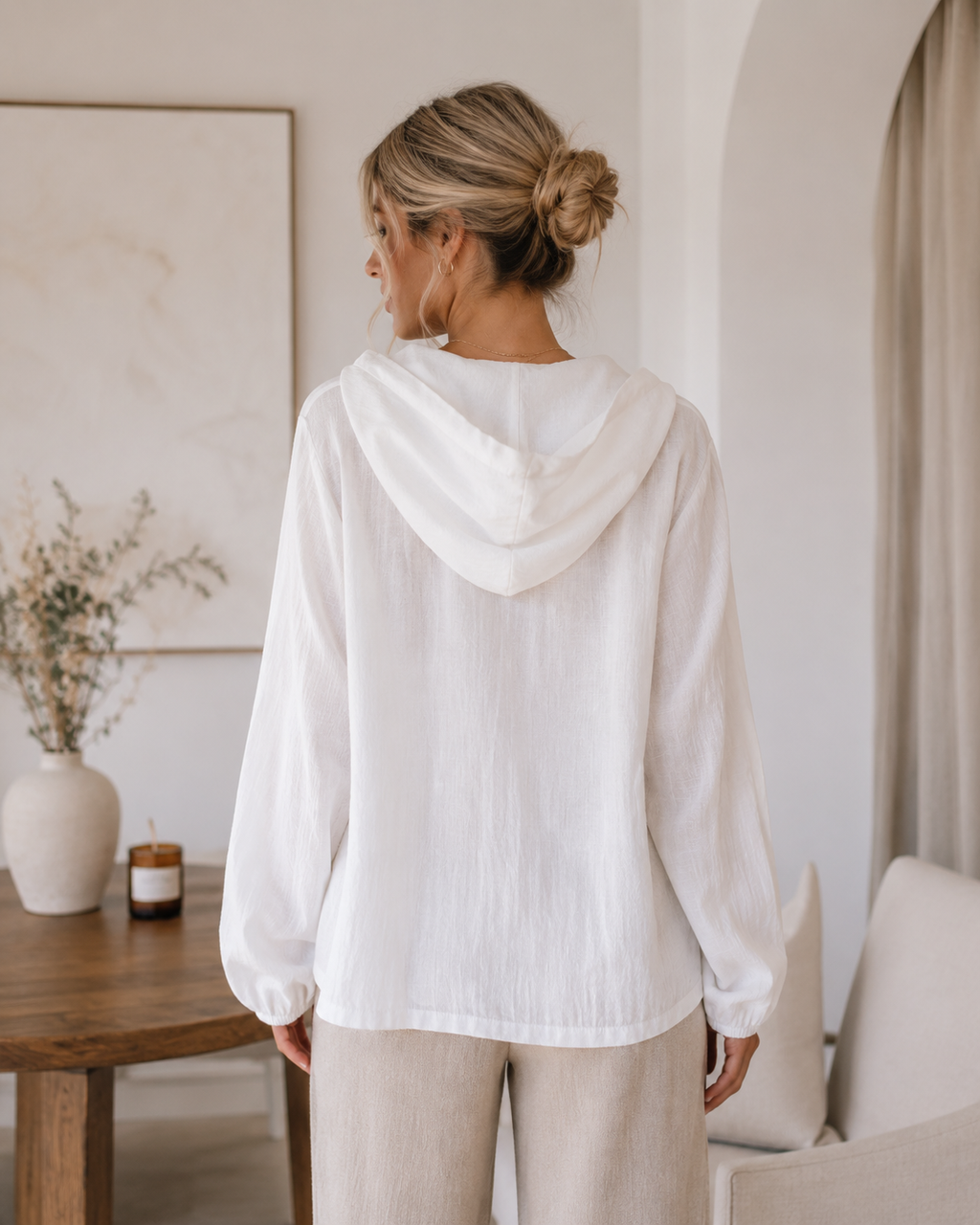 Lina Breeze Linen Hoodie
