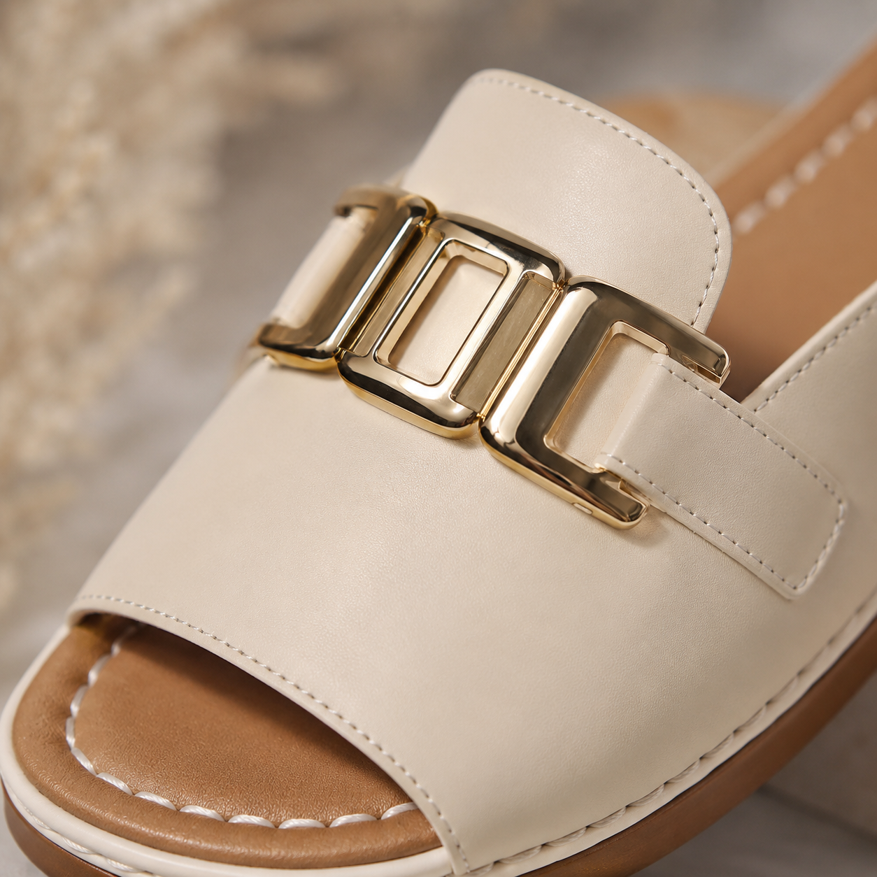 Noelle Block Heel Slide Sandals