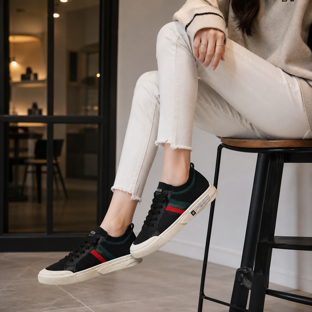 Montero Knit Lace-Up Sneakers