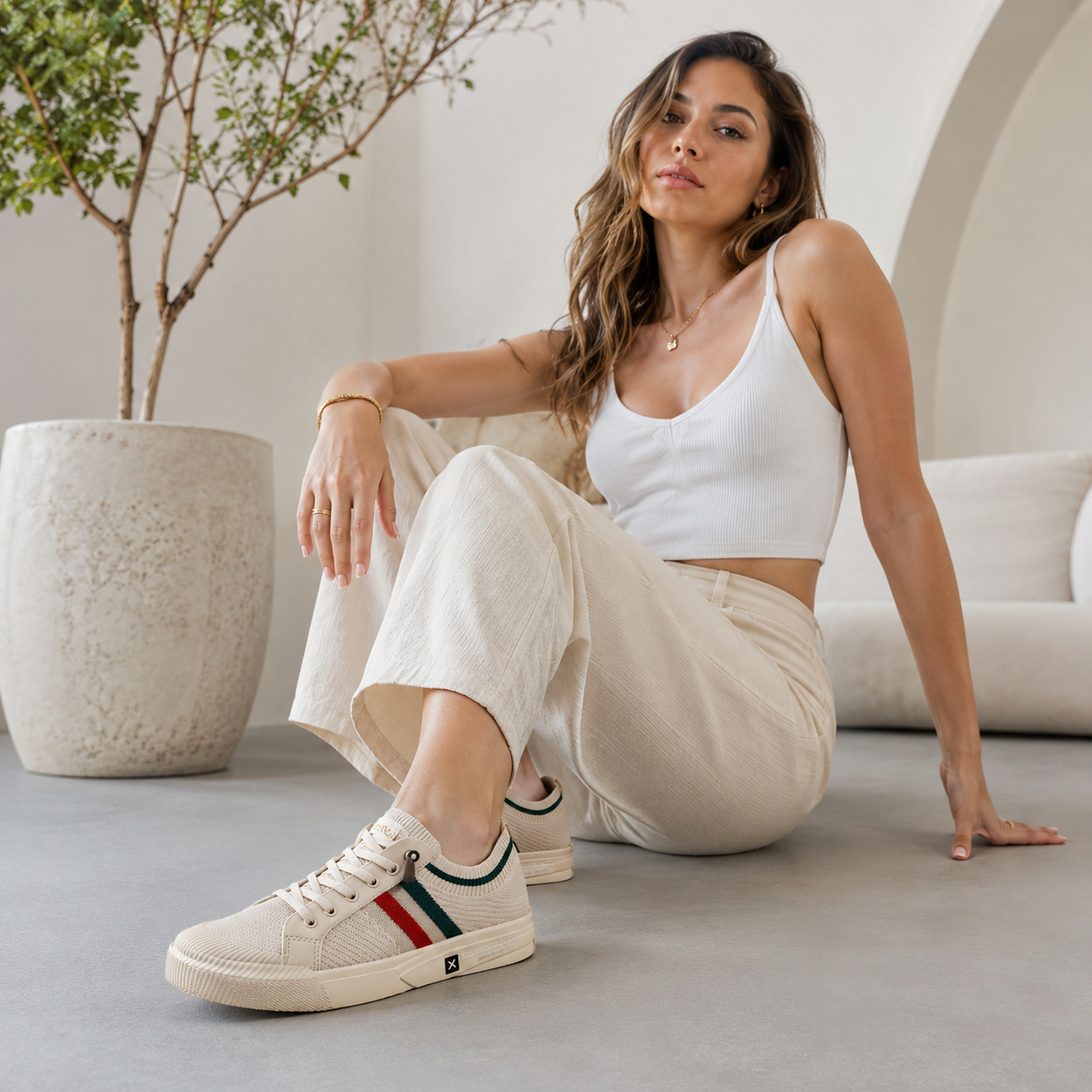 Montero Knit Lace-Up Sneakers