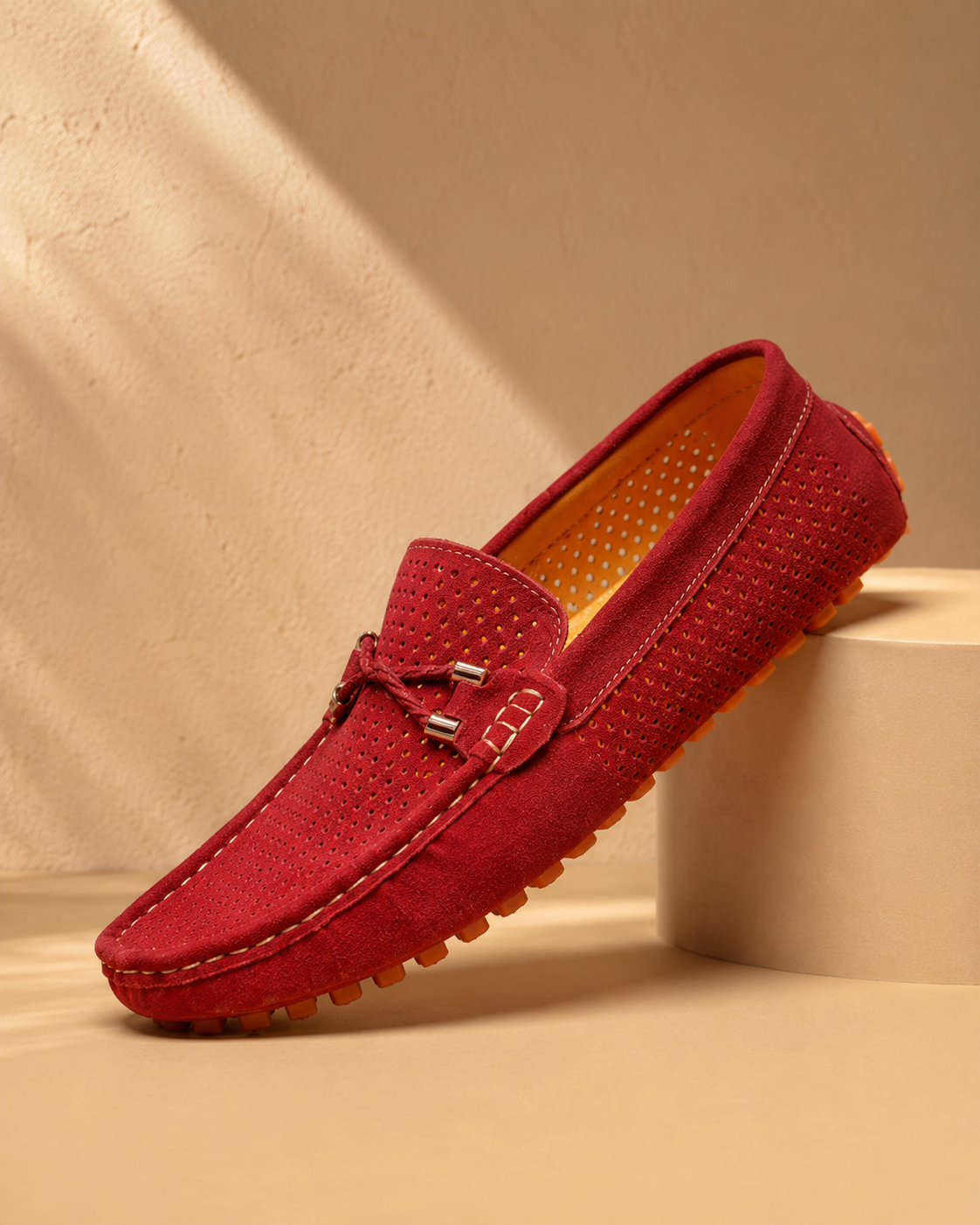 Lucien Perforated Driving Loafers