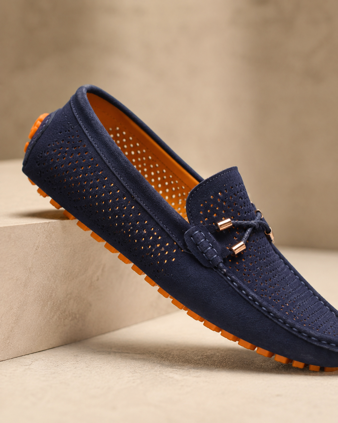 Lucien Perforated Driving Loafers