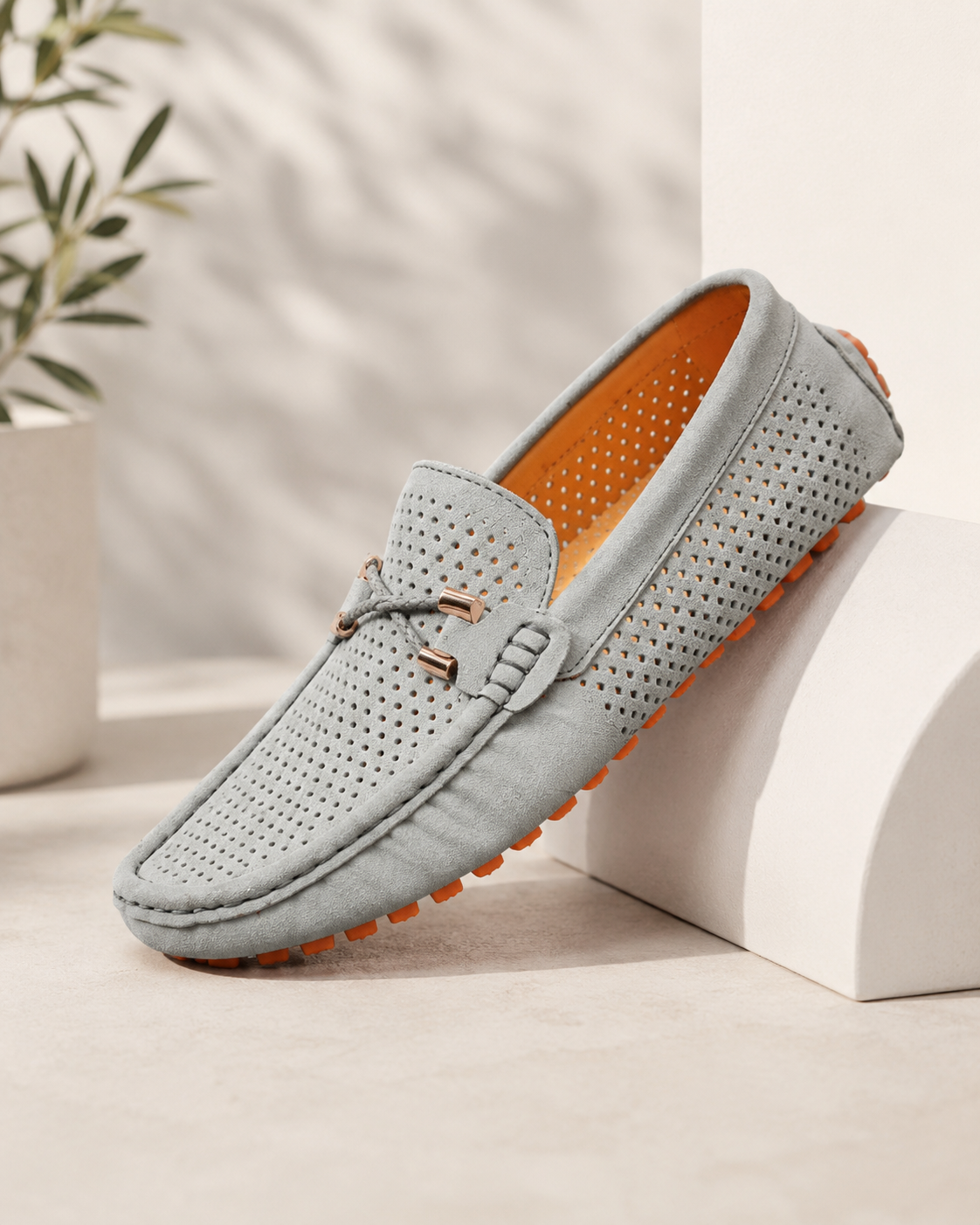 Lucien Perforated Driving Loafers