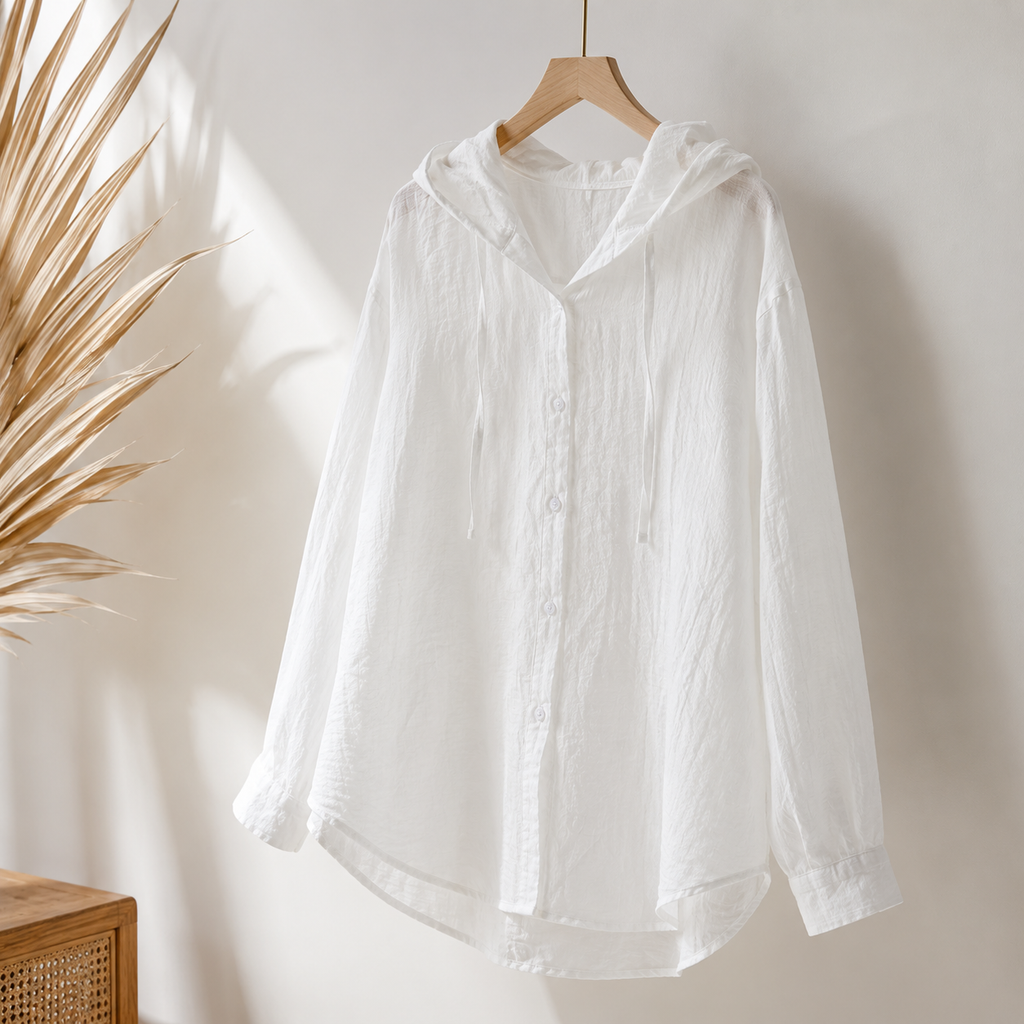 Liora Lightweight Linen Hooded Shirt
