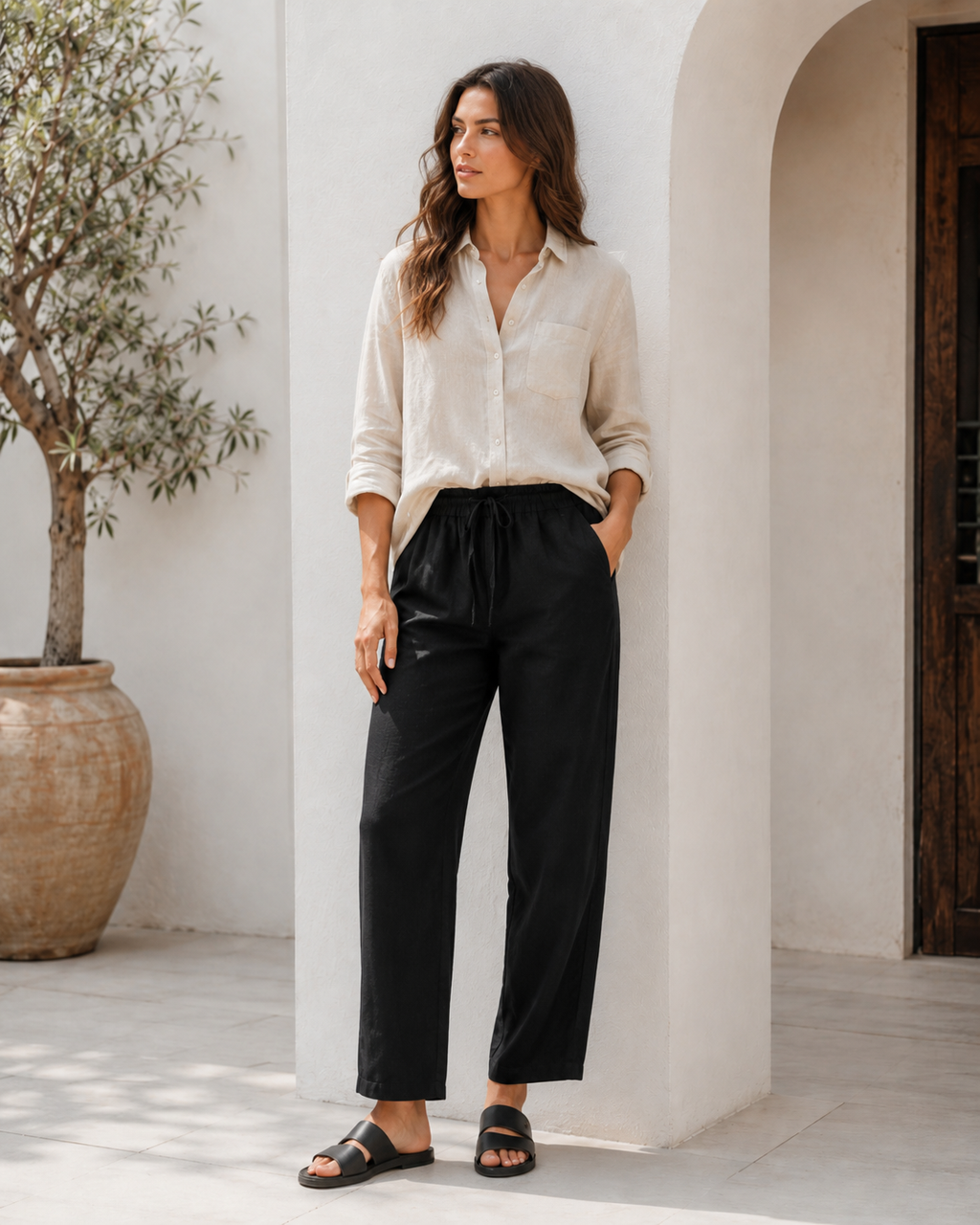 Marin Relaxed Linen Trousers
