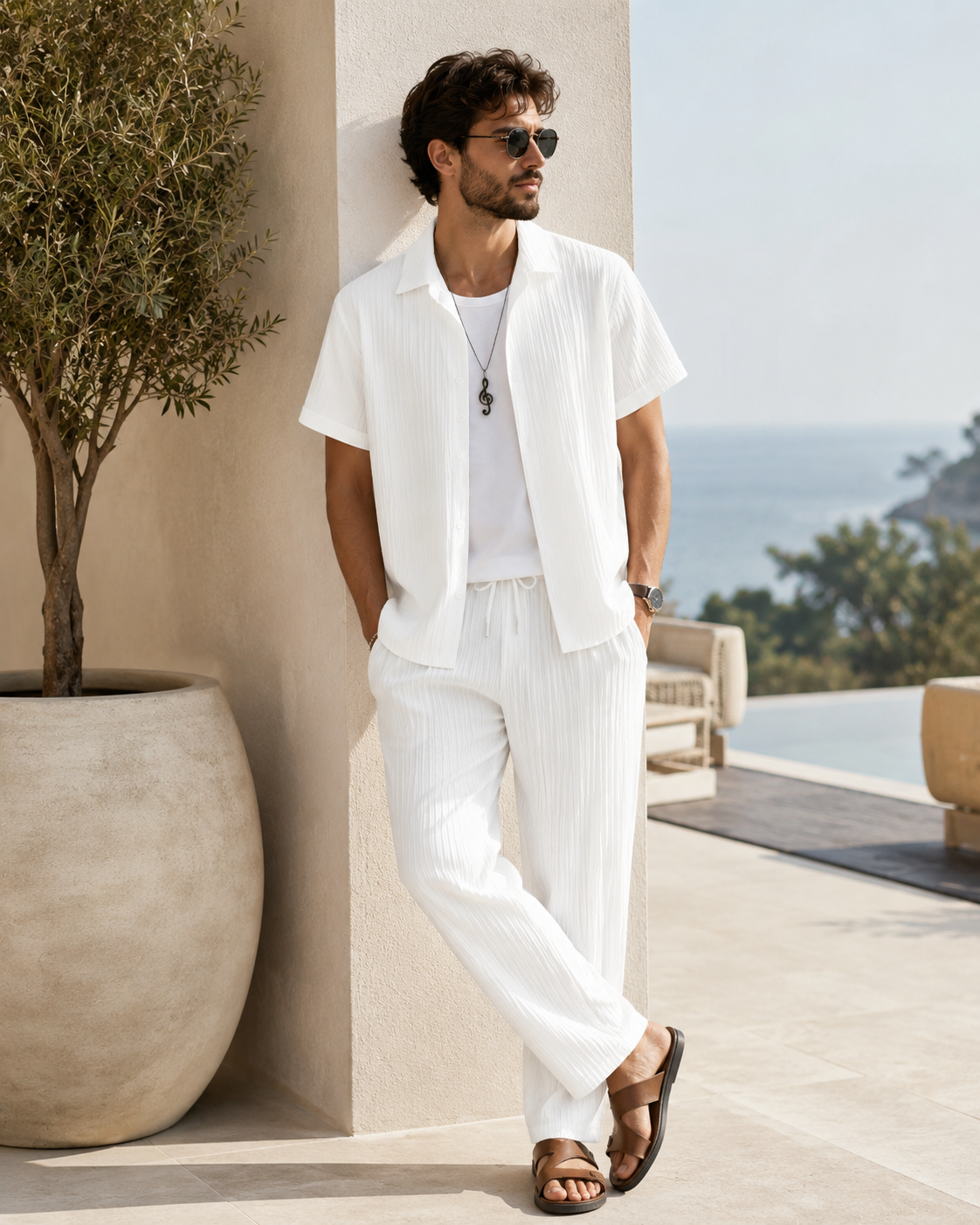 Orsino Relaxed Linen Two-Piece Set