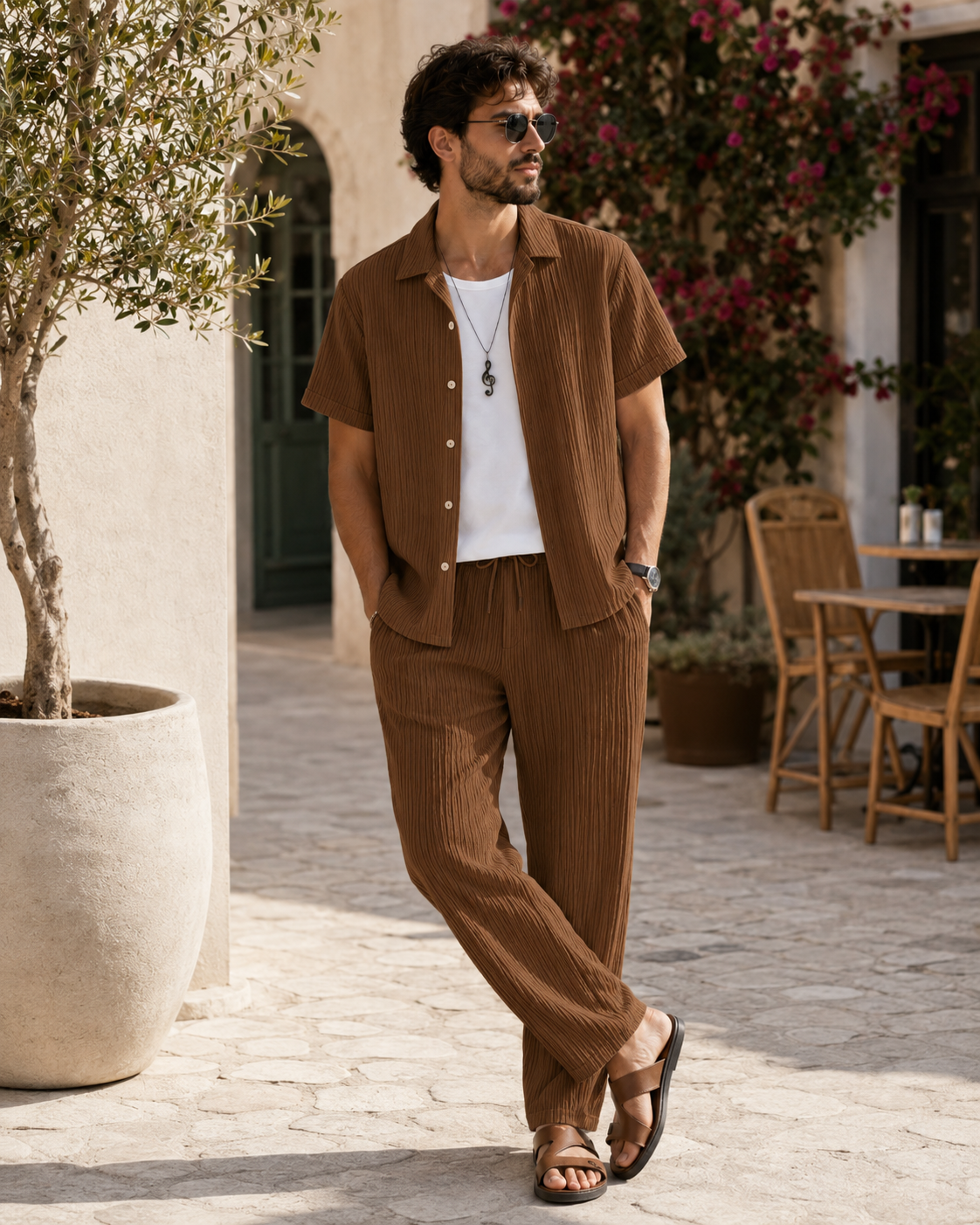 Orsino Relaxed Linen Two-Piece Set