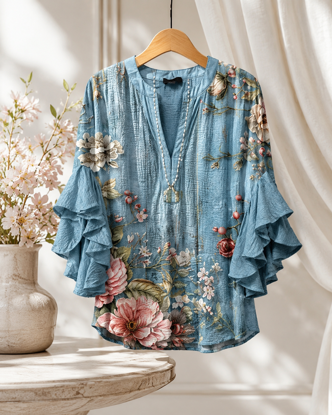 Amelie Whisper Ruffle Blouse