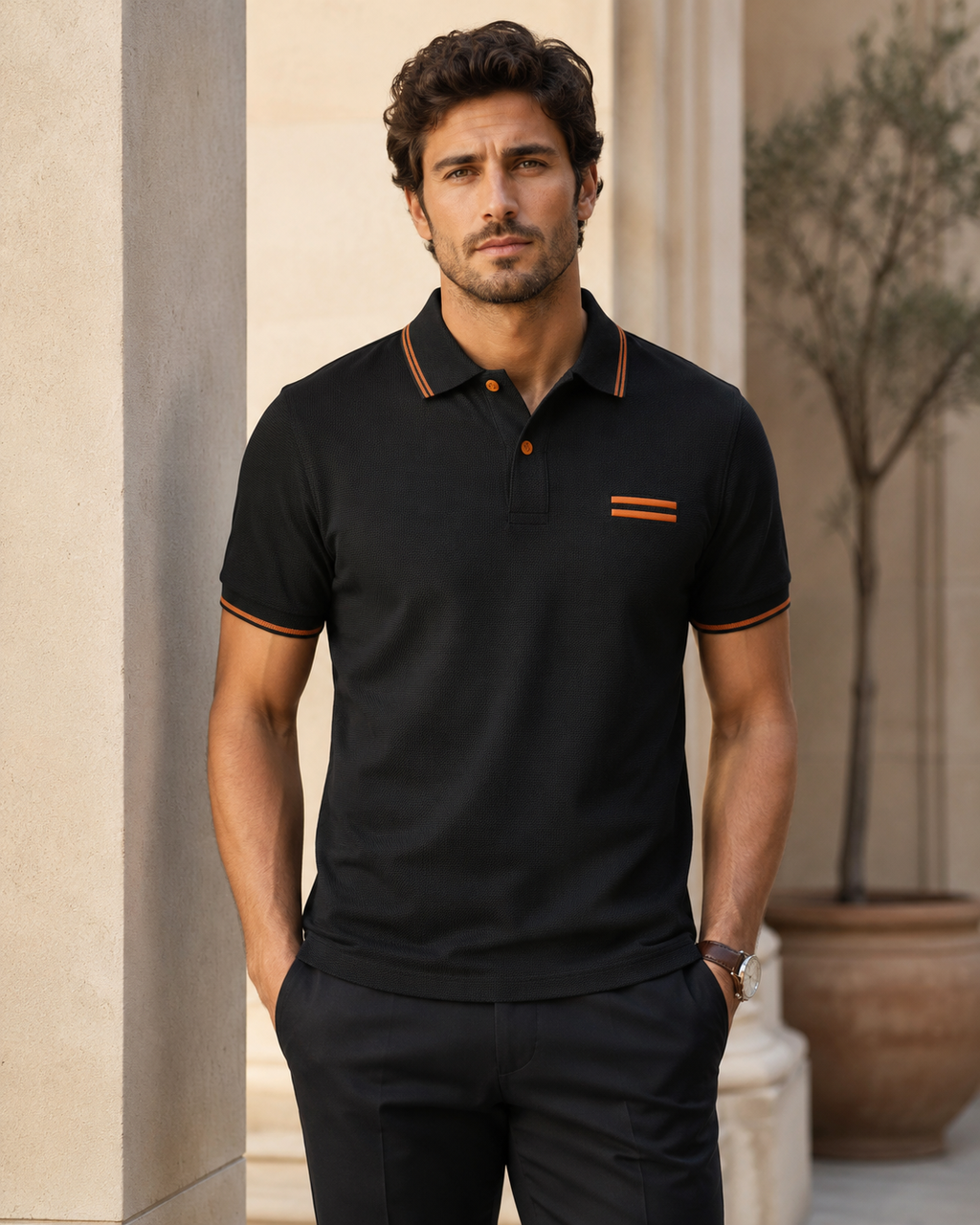 Alden Contrast Trim Polo