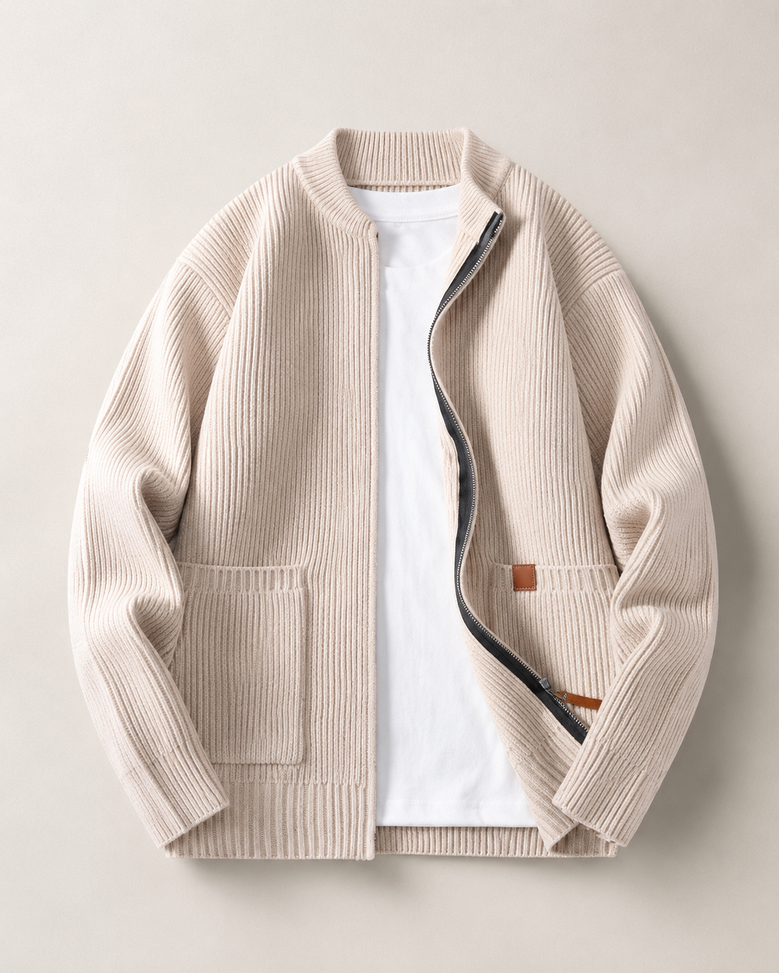 Harper Rib Knit Zip Jacket