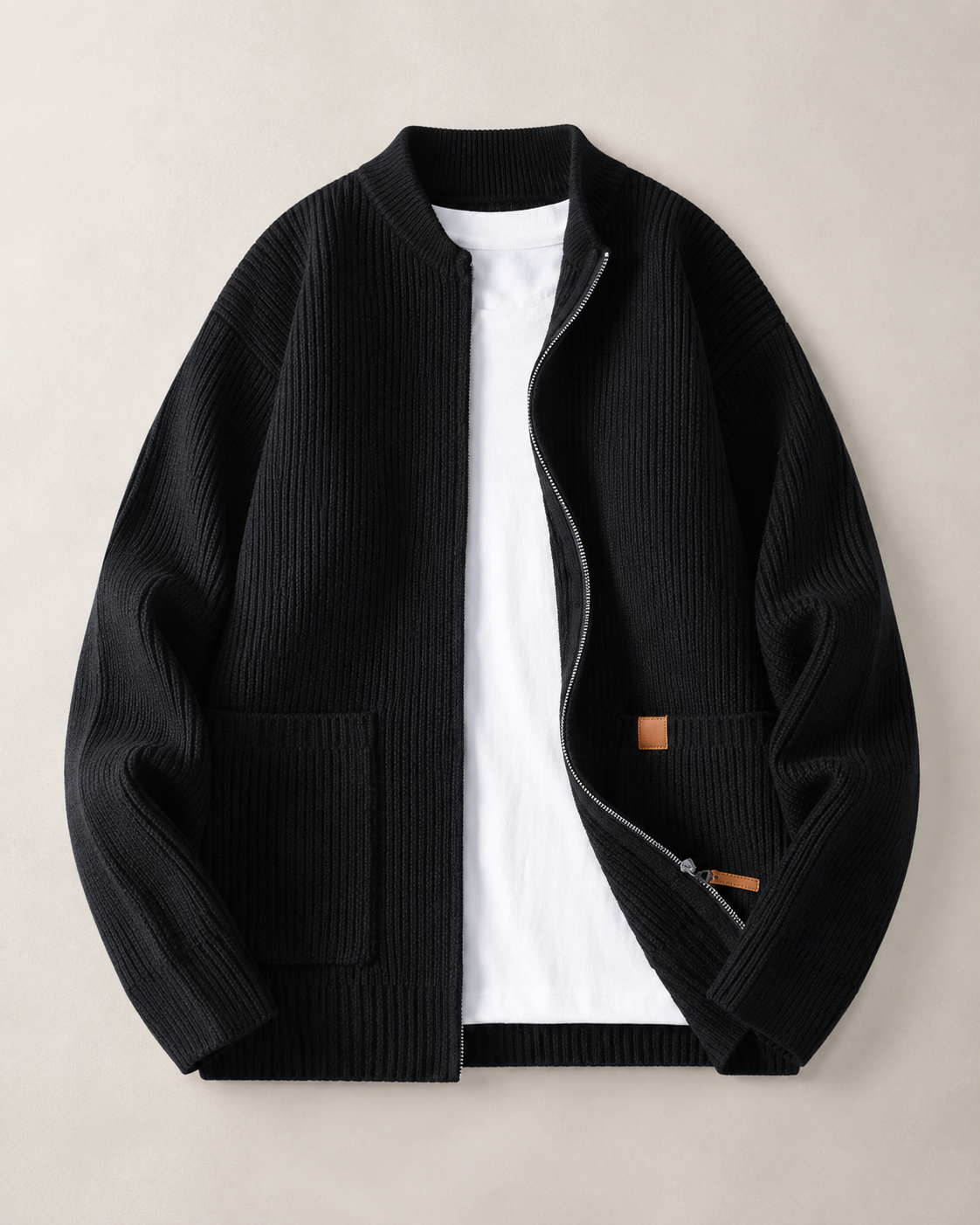 Harper Rib Knit Zip Jacket